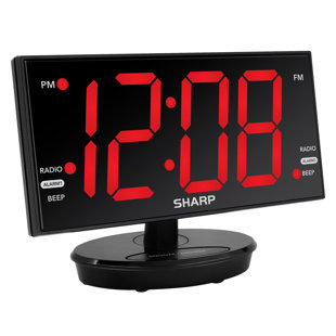 Sharp Digital LED Alarm Clock with Tilt and Swivel Display