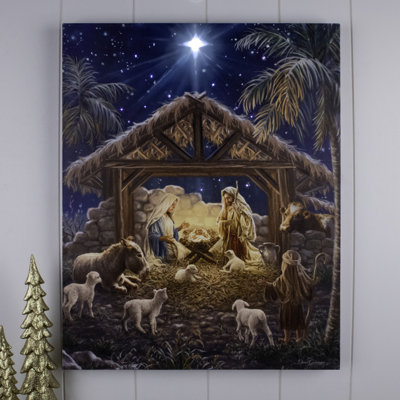 Oh Night Divine 16x20 Fiber Optic Canvas