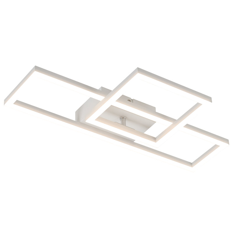 2-light LED Flush Mount dimmable Metro Lane, White / Matt