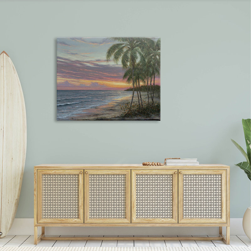 «Summer Beach Palm Trees» par Martin Figlinski, H 36 po x l 48 po x P 1,5 po