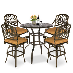 Wauconda Metal Bar Set with Stools