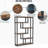 6-Tier Industrial Brown & Black Etagere Bookcase