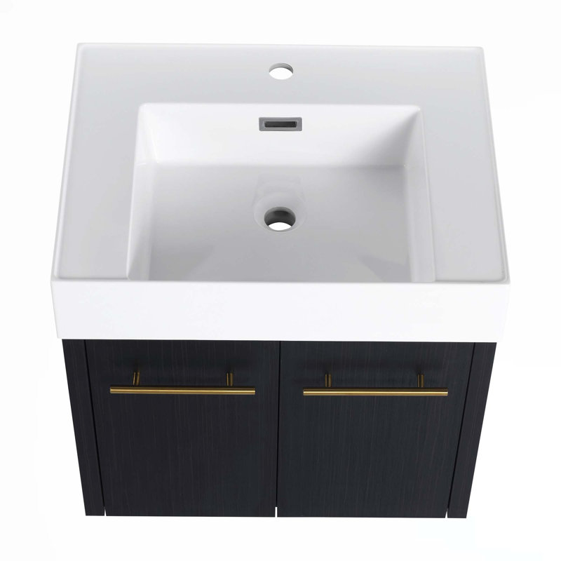 Wall-Mounted Bathroom Vanity With Sink