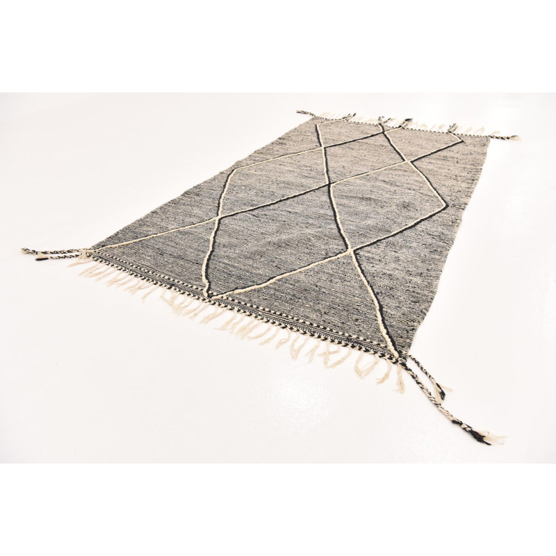 Tapis noir et blanc Orpheus
