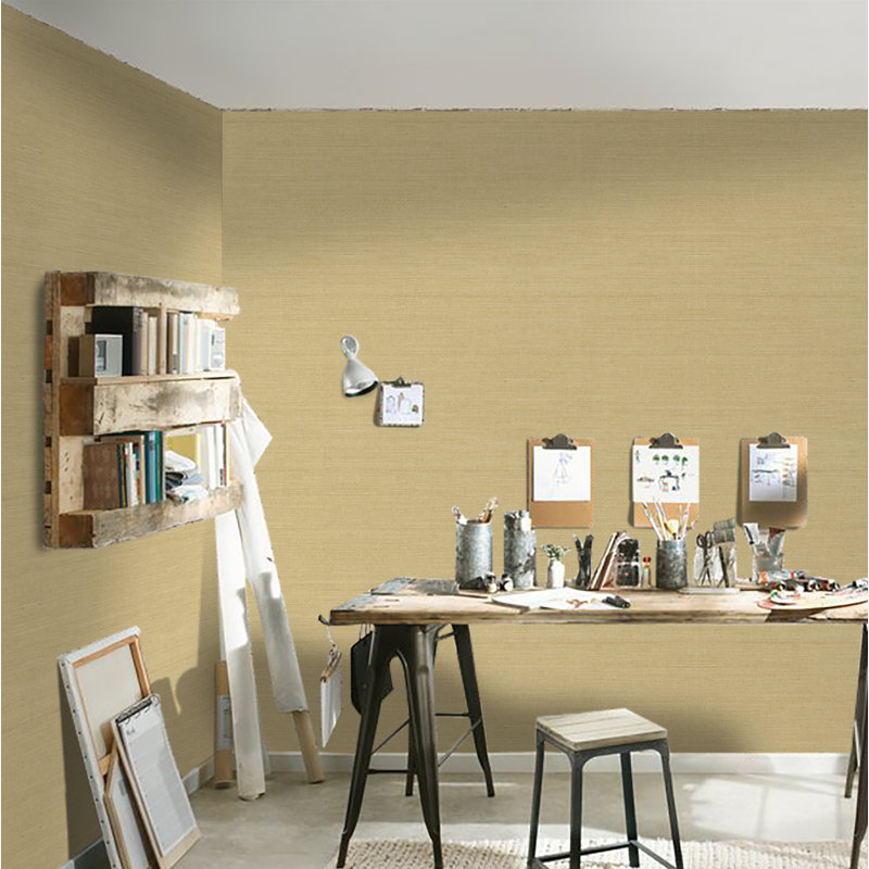 Rouleau de papier peint à peindre L 24 pi x l 36 po Marr, Brun clair