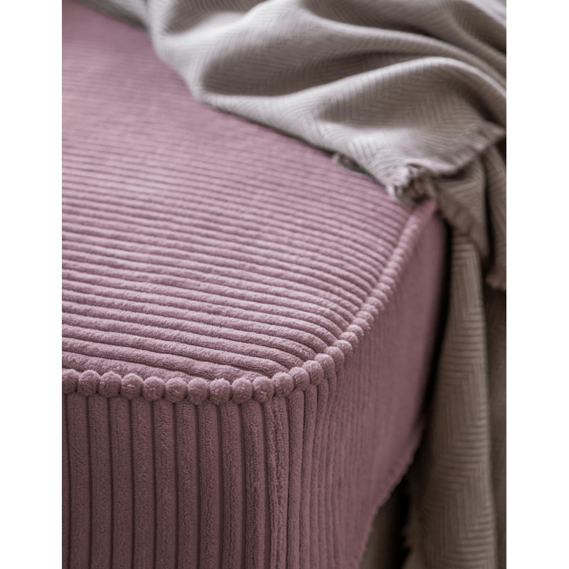 Chic Charlotte Storage Chaise Longue, Dusty Pink, Right facing