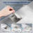 6" Square Shower Drain with Grid Cover, Floor Drain with Hair Strainer-111047323