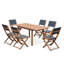 Hatteras 6 - Person Wood Patio Dining Set with Rectangular Table-2022893810