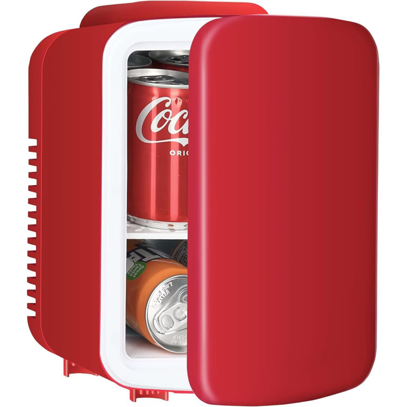 Mini réfrigérateur simple de 4 L / 6 canettes Simple, glacière portative et petit réfrigérateur sans fréon, offrant un rangement compact pour les soins de la peau et les boissons