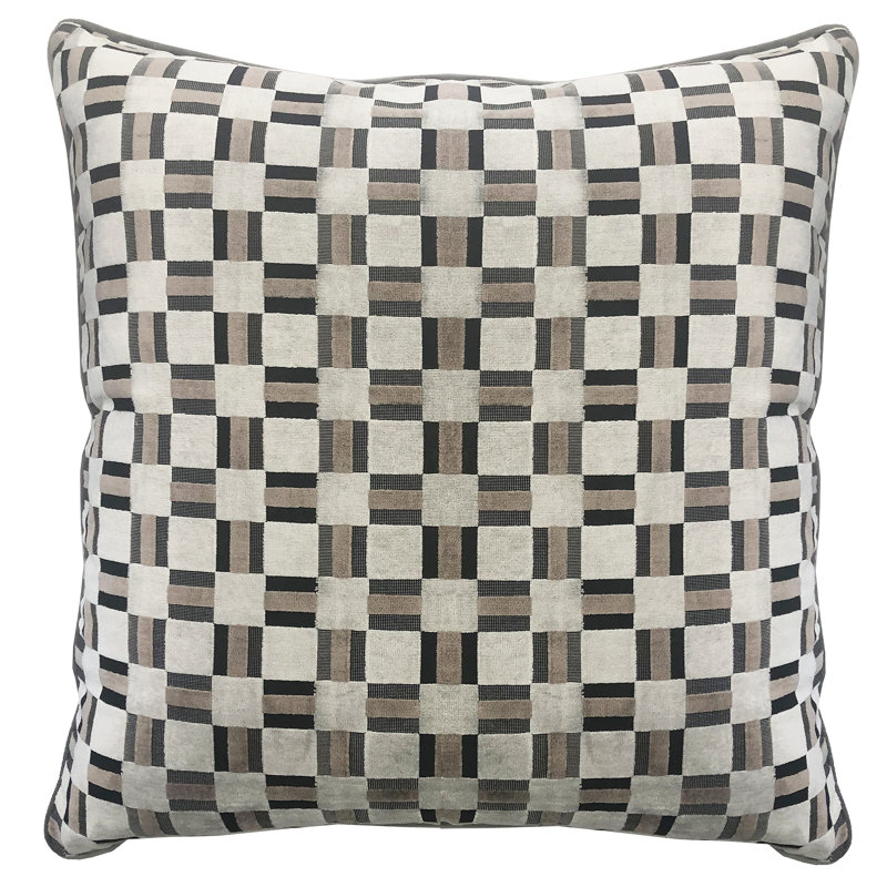 Zeppelin Square Pillow Cover & Insert, Silver