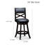 Tabouret de 24 po de hauteur comptoir avec assise confortable en tissu beige - Support confortable, look élégant et gracieux-2108131548-2108131551