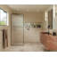 Maia 40 in. x 78 in. Framed Glass Shower Panel - Single Fixed Panel - Fluted-1902958870