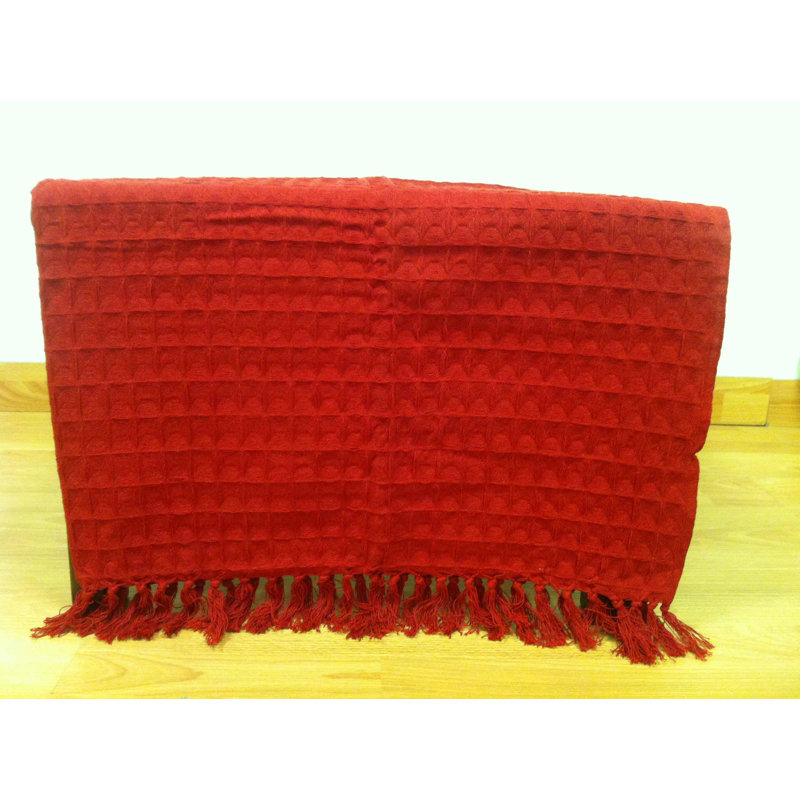 RED HONEYCOMB Throw, 59" W x 78" L