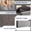 Velours côtelé gris pour le bureau et le salon avec coussin de soutien Coussin de siège simple en tissu moderne, appartement, bureau et chambre à coucher