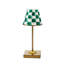 Emerald Check LED Rechargeable Cafe Table Lamp