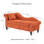 Chaise longue rembourrée en velours avec rangement de 65 pi-1332512007