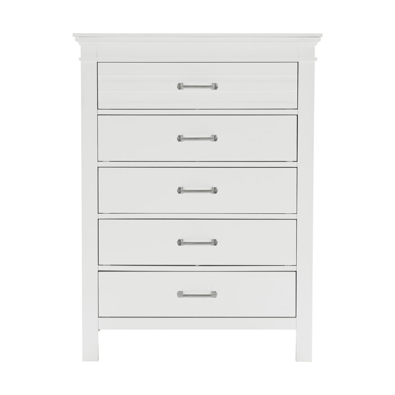 Drummond 35.5'' W 5 - Drawer Dresser, White
