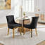 Ensemble de 2 chaises en chenille avec pieds courbés et garniture de rivets-800057502
