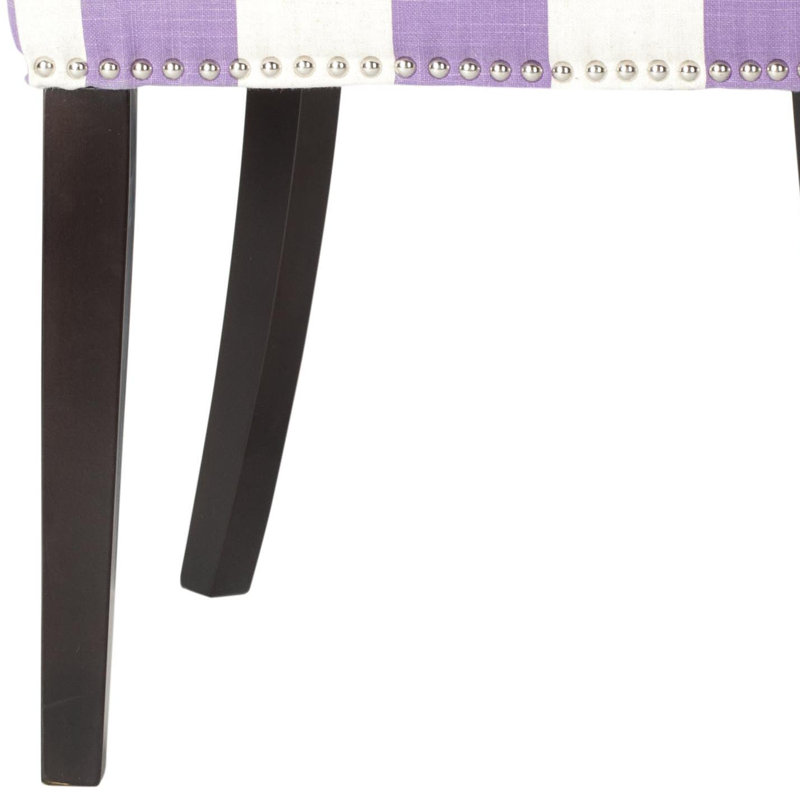 Capetown 19.5'' H Upholstered Side Chair, Lavender / White Stripe, 2