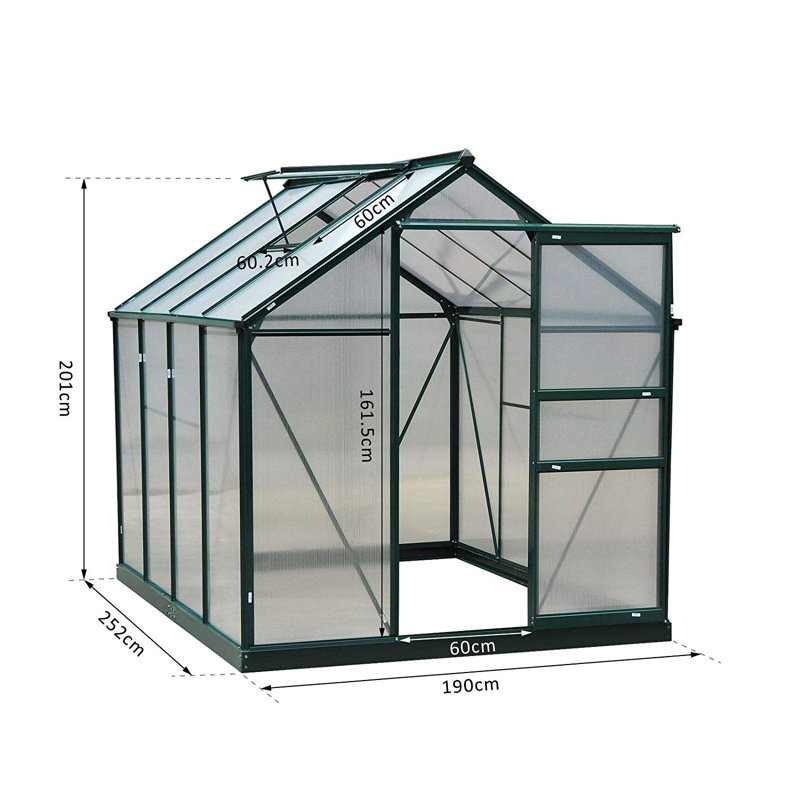 Coffee 6Ft W x 8Ft D Hobby Greenhouse