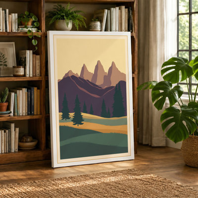 Mountain Path Scandinavian - Wrapped Canvas