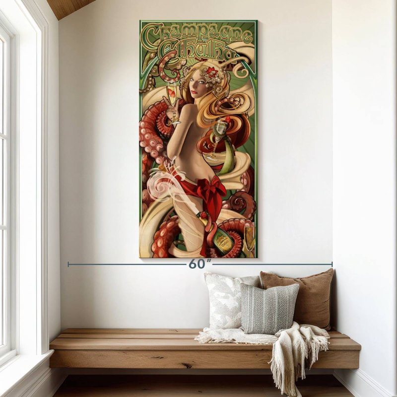 Champagne Cthulhu, 54" H x 27" W