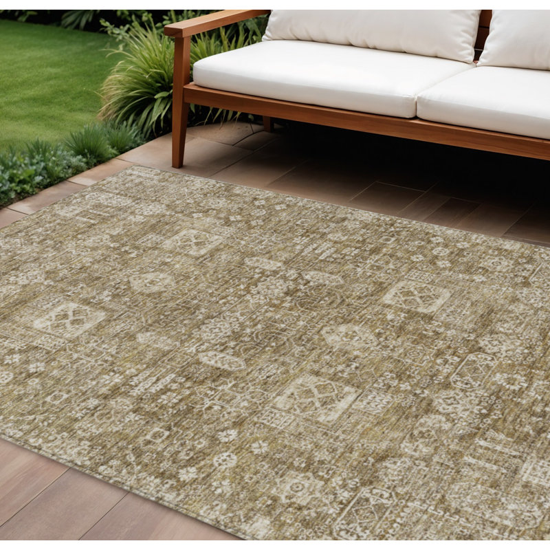 Tapis oriental lavable intérieur beige et ivoire 8 pi x 10 pi