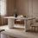 Modern minimalist rectangular dining table