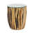 Ranier Brown Teak Wood Handmade Live Edge Tree Branch Side End Accent Table with Clear Glass Top