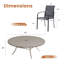 Ensemble de salle à manger de patio pour 10 personnes avec table ronde de 63 po Lehigh et 10 chaises de salle à manger en textilène-166142555