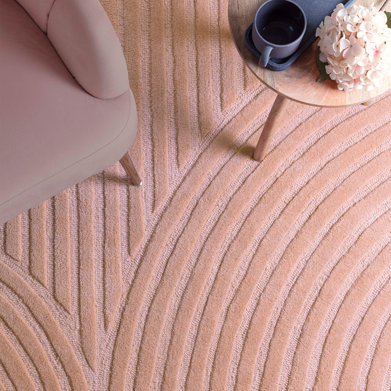 Berthamae Geometric Wool Hand Woven Area Rug, Rectangle 200 x 290cm