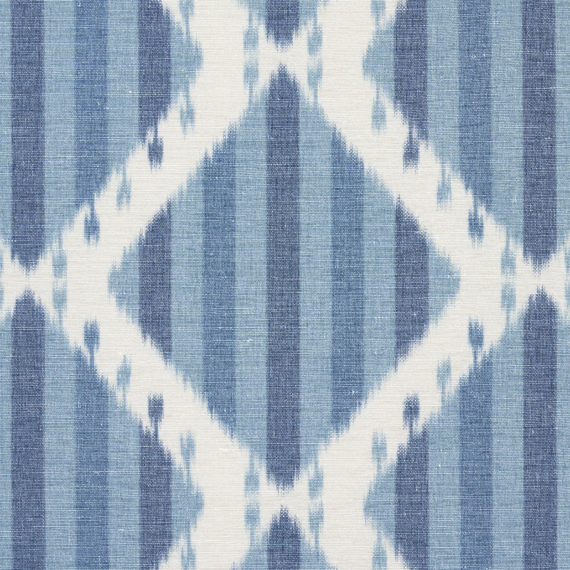 Kai Striped Ikat Fabric, Blue