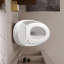 Toilette de salle de bain en céramique en forme d'œuf - blanc brillant, chasse simple 1,28, chasse d'eau en finition blanche, chasse silencieuse