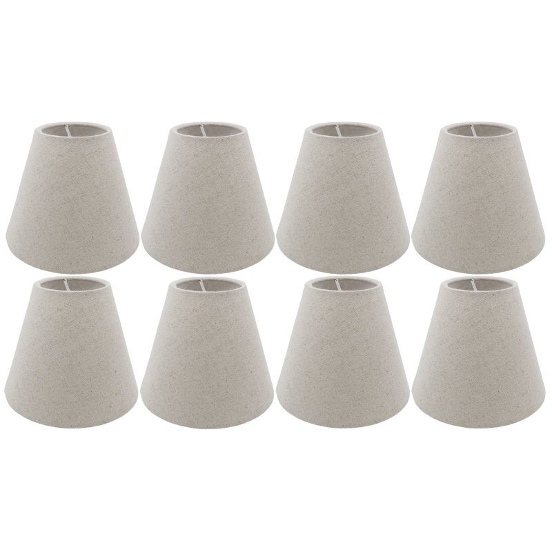 Ensemble de 8 abat-jours en lin Latitude Run®, conçus pour les ampoules candélabres avec monture à pince facile, 3 po x 6 po x 5 po
