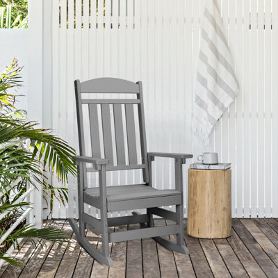 Abrahms HDPE Outdoor Rocking Chair by Highland Dunes