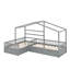 Lit plateforme simple avec trois tiroirs de rangement intégrés-735047273