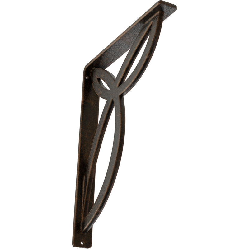 Support en fer forgé Versailles, Bronze vieilli, H 12 po x l 1,5 po x P 10 po
