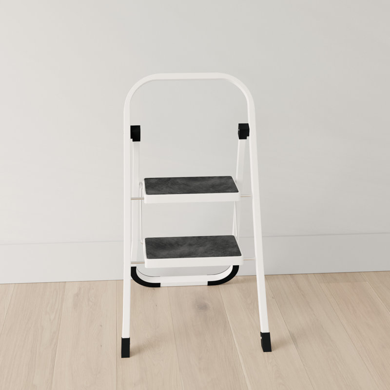 2 - Step Steel Lightweight Folding, White