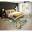 Tapis gris / jaune à motif abstrait Tary-781045952