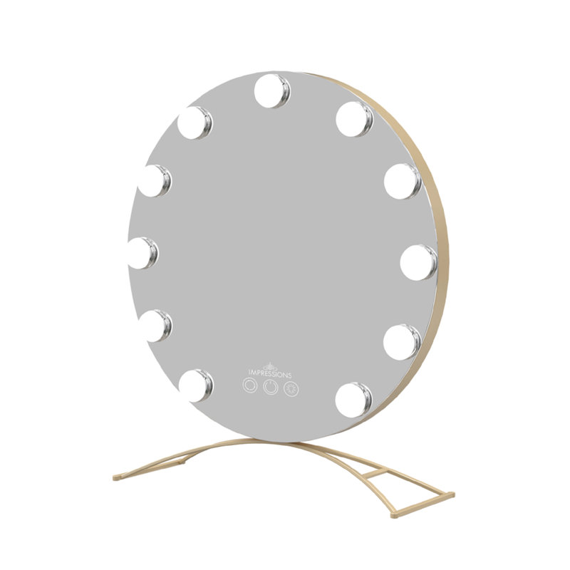 Miroir de salle de bain Hollywood, 19,5 po x 19,5 po, Blanc