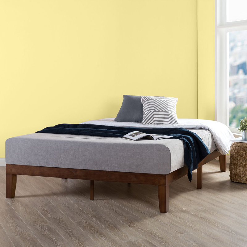 Harlow Solid Wood Platform Bed, Cherry, Full