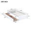 Lit simple avec 2 tiroirs, lit de rangement en bois d'hévéa massif - peu encombrant et robuste, blanc-2082155585