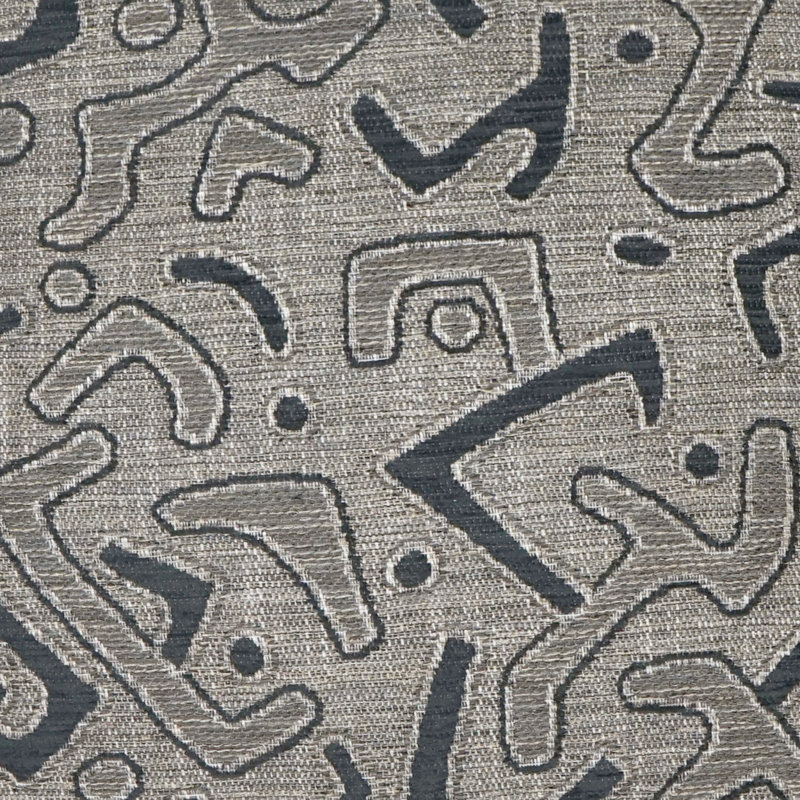 Coussin décoratif Kuba, Charbon, Carré 24 po