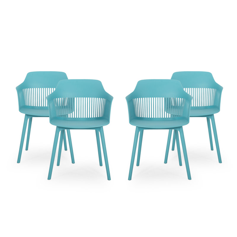 Jacqueline Outdoor Dining Armchairs, Teal
