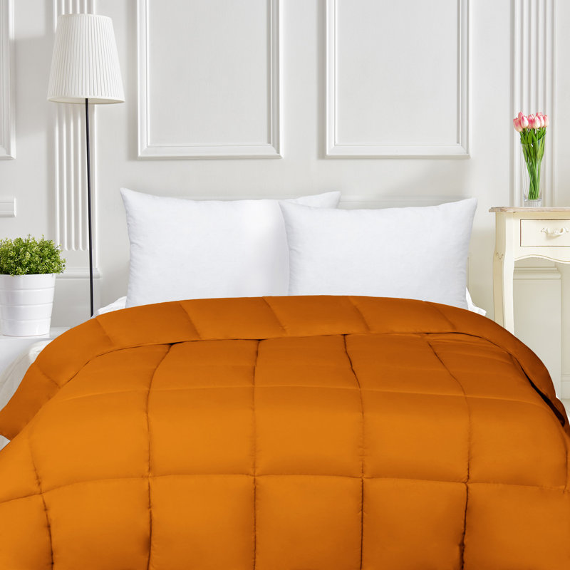 Dusty Orange Reversible Down Alternative Microfiber Comforter