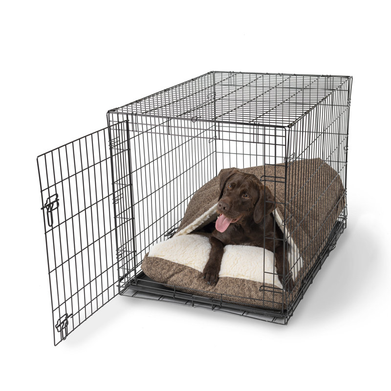 Lit de grotte 100% lavable, H 3 po x l 25 po x P 41 po, Brun clair Merlin