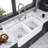 White Ceramic Kitchen Sink 33 Inch - Double Bowl 50/50 Robust Durability, Heat Resistance, Scratch Chip Color Stability, Stylish Strong Retention, Elegant