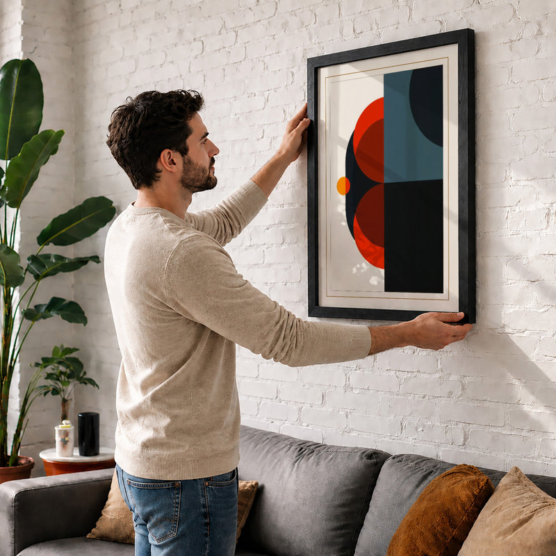 Forms In Balance Geometric - Print, Black, A3 - 42.0 x 29.7 cm