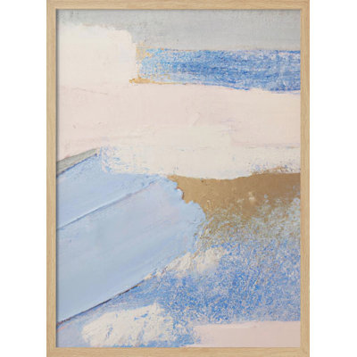 "Brush Strokes 3" Framed Textured Wall Art