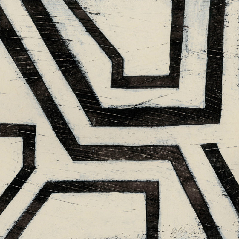 "Hieroglyph III" Print on Wrapped Canvas, 18" H x 18" W x 1.5" D